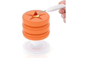 DOOHALO Vinyl Weeding Scrap Colletor Suction Cup,Vinyl Heat Transfer's Weeding Tool,Silicone Holder for HTV Crafting & Adhesive Paper Sheet, Vinyl Disposing Craft Accessories Kits Storage（Orange）