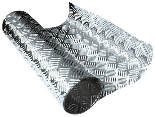 Preisvergleich Produktbild EUFAB "Aluminium" Dekor-Matte 120 X 55 Cm