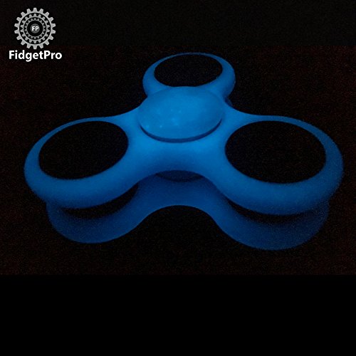 Glow-In-The-Dark FidgetPro Tri-Spinner Fidget Spinner - Blue - 3 Minute Spinning Time - Warehoused and Shipped by Amazon Glow-In-The-Dark FidgetPro Tri-Spinner Fidget Spinner - Blue - 3 Minute Spinning Time - Warehoused and Shipped by Amazon
