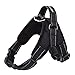 MerryBIY Hundegeschirr Heavy Duty Big Hunde Geschirr Verstellbar Pet Dog Vest Harness Welpengeschirr Weich Gepolstertes Mittlere Große Hund Brustgeschirr Weste für Training oder Walking (Schwarz, M)