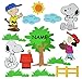 Produktbild 14 tlg. Set: 3-D Wandbild / Wandtattoo / Türschild - Snoopy Peanuts aus Moosgummi incl. Namen - Charlie Brown Hund Wandsticker Wanddeko für Kinderzimmer Kind Kinder Deko Bilder