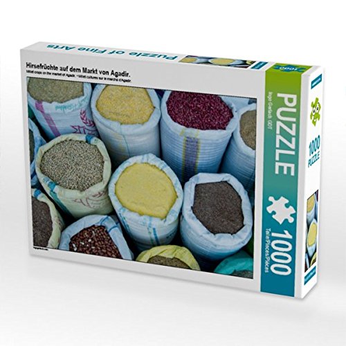 Preisvergleich Produktbild Hirsefrüchte auf Dem Markt von Agadir. 1000 Teile Puzzle Quer