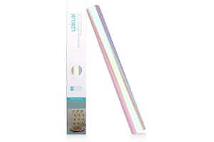 LOKLIK Rolle aus Vinyl, permanent, selbstklebend, Stoff, Kleidung, 1 Stück, 30,5 x 180 cm – perfekt für Scrapbooking - Personalisierung von Tassen, Glas und DIY-Projekten (Rosa Holografisch)