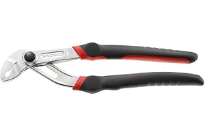 FACOM - Pince Multiprise Entrepassée - 181A.25CPE - Verrouillage de Sécurité - Bouton de Réglage - Crémaillère 12 Positions - Tête Affinée Denture Autoserrante - Résistance à la Torsion et Flexion
