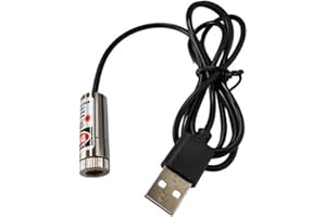 BEITESI Module laser à ligne rouge Module laser industriel foyer réglable Longueur de ligne 39 ″ Diamètre du connecteur USB 12 mm（line-1pack）