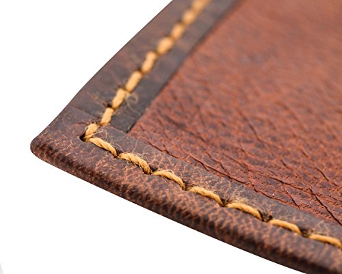 Gusti Leder nature „Torge“ Mauspad Mousepad Mouse Pad Leder Ziegenleder Maus Unterlage Deko Unterlage praktisch vintage Echtes Leder braun A127b - 4