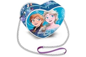 KARACTERMANIA Disney Frozen 2 Destiny-Borsa a Tracolla Cuore Mini, Blu, 11,5 x 10 cm