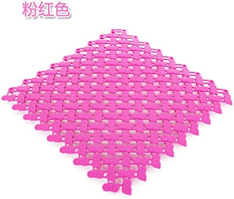 KXZDAS Colorful feet loving splice mat can be cut in the kitchen mats bathroom mats shower-proof bath mat 29x20cm Big feet-pink