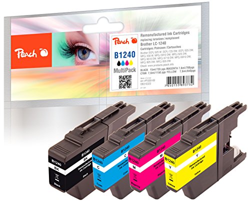 Peach Spar Pack Tintenpatronen kompatibel zu Brother LC-1240