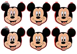 Perpetual Bliss Fancy Mickey Shape Disney Theme Lunch Box Birthday Return Gifts for Kids (Pack of 6)