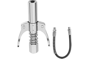 Ruolin Embout de Pompe à Graisse, Coupler G pour Pompe à Graisse avec Tuyau en Acier Inoxydable M6 - M14 Buse à Huile pour Tous Les Pistolets Graisseurs 1/8"