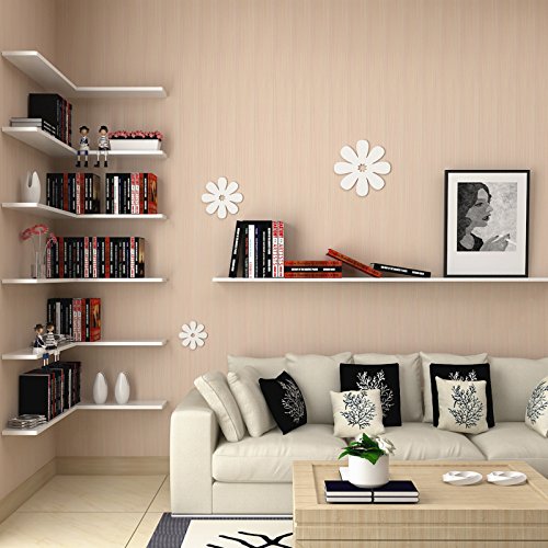 Songmics Wandboard Wandregal 40 x 20 x 3,8 cm Belastbarkeit 15 kg weiß LWS504 - 4