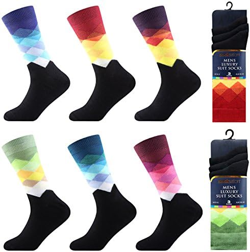 Mens Socks Cotton Rich 6/12 Pack Designers pattern Comfortable Breathable Socks (6-11)
