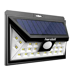 Hardoll 24 LED Solar Lamp for Home, Outdoor Motion Sensor Solar Led Light Wide Angle Design with 3 LEDs Both Side for Garden, Driveway,Pack of 1