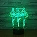 Produktbild Walzer Tango Slow Foxtrot Schneller Schritt Rumba 7 Farbe 3D Led Nachtlichter für Kinder Touch USB Tisch Lampara Lampe Nachtlicht