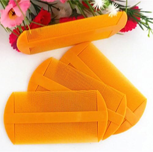Fengge 2 Pcs Skin Two Sided Fine Plastic Comb Comb (Yellow)