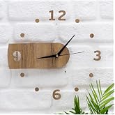 DeepCraft Decorative Transparent Wood-Acrylic Quiet Flowing Wall Clock Living Room, Kitchen, Office, Kids Room Clock -AcrylicWood