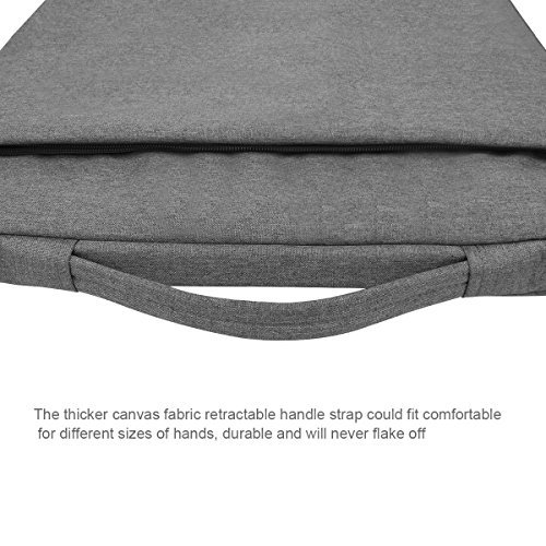 Arvok 15 15,6 16 Zoll Notebooktasche Laptoptasche Aktentasche Wasserfest Canvas-Gewebe Laptop Schutzhülle Mit Griff Henkel & Reißverschluss-Tasche/Ultrabook/ Netbook Tasche/ Tablet Hülle Tasche/ Laptophülle/ Hülle Sleeve Tasche Für Acer/ Asus/ Dell/ Fujitsu/ Lenovo/ HP/ Samsung, Grau - 4