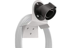 Wallbox24 Premium Wandhalterung für Ladekabel Stecker Typ 2 Winkel Weiss Ladestation Wallbox