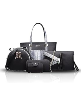 Tisdaini Damen Handtasche Mode Serpentin Paket sechs Sets + Schulter diagonal Paket + Geldbörse