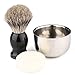 VERY100 Badger Bristle Shaving Brush + Arcylic Brush Holder + Bowl + Shaving Soap Shaving Set