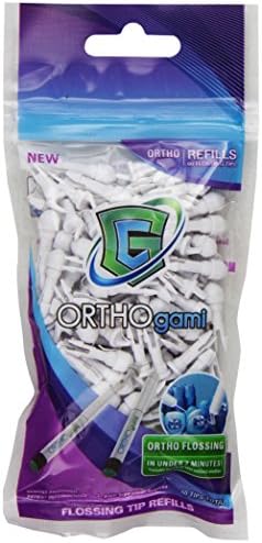 Gumchucks ORTHOgami Floss Loose Flossing Tips, For Braces (Pack of 60)
