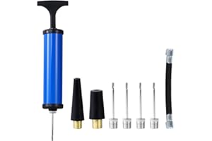 Arcjunys Ball Pump with 5 Needles, 2 Nozzles and 1 Hose Air Pump Ball Pump Air Pumps for Basketball Football Rugby Volleyball Balls