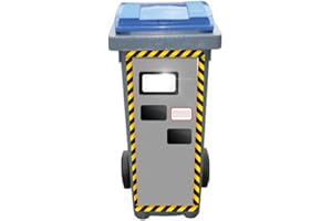 JM-DÉCO Stickers Poubelle déco Imitation Radar - Alerte Police - Humour Poubelle 41x88cm