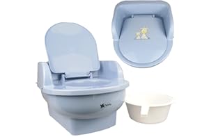 Twinly - Vasino per bambini Potly con tazza rimovibile - Toilette per l'apprendimento del WC - Leggero, pratico e molto facile da pulire - Ergonomico e confortevole per i bambini (Blu)