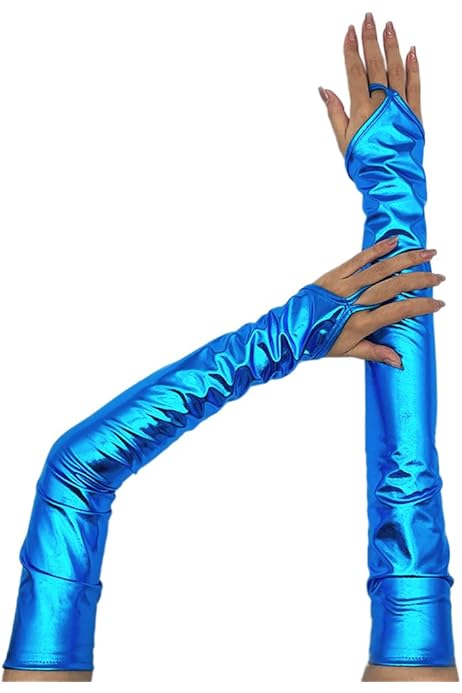 Guanti Punk Senza Dita Donna - Design Strappato, Nero, Taglia Unica, Per Halloween E Cosplay - Foto 13