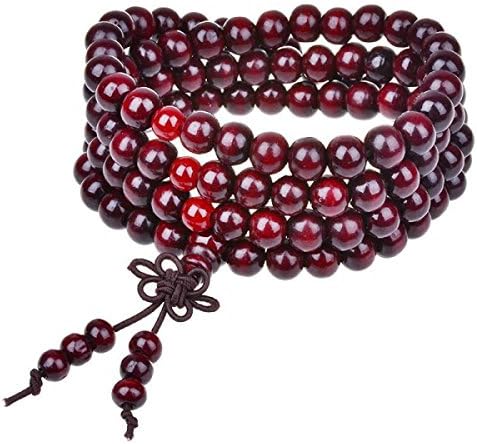 Tibetan Buddhist Buddha Meditation Prayer Bead Bracelet / Necklace,Brown-M