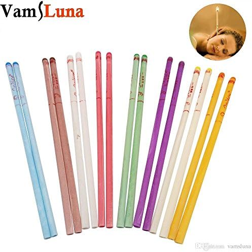 100PCS Cylinder Ear Cone Candles With Natural Bee Wax Paraffin For Ear Therapy, Relaxation, Headache