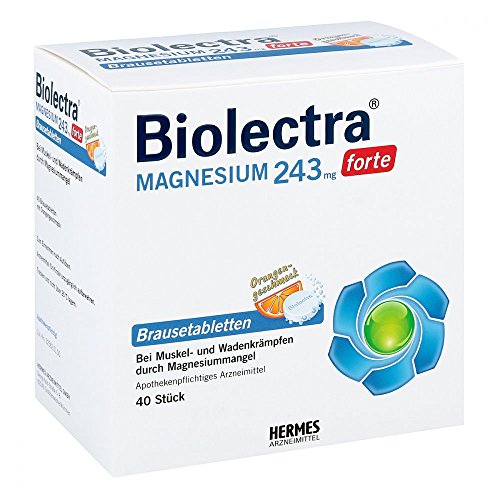 Biolectra Magnesium 243 Forte Orange Effervescent Tablets Pack of 40