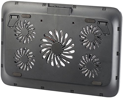 Callstel Notebook-Kühler bis 43,2 cm (17″), 5 Ventilatoren, 1.800 U/Min., 2 USB - 4