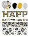 Produktbild Feste Feiern Geburtstagsdeko Zum 90 Geburtstag | 8 Teile Luftballon Girlande Konfetti Gold Schwarz Silber Party Deko Set Happy Birthday