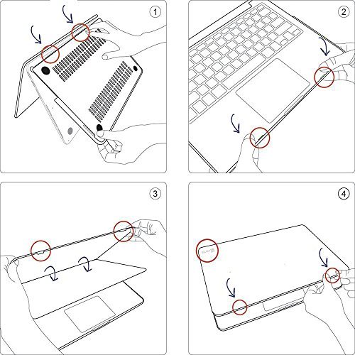 MacBook 12 Retina Hülle Case, iNeseon Ultra Slim Gummierte Hartschale Tasche Cover Shell, US Transparent und EU Transparent Tastatur Abdeckung Schutzhülle für Apple MacBook 12 Zoll mit Retina Display [Modell:A1534] (Transparent) - 6