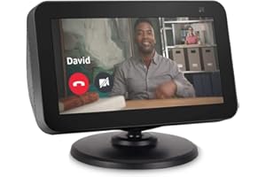 IRONA Adjustable Stand for Echo Show 5 (1st and 2nd Gen), Base Mount Compatible with Amazon Alexa 5, Built-in Magnet, Swivel and Tilt (Black)