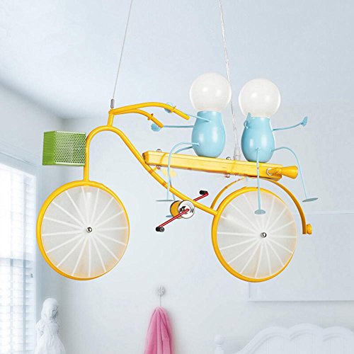 Preisvergleich Produktbild Kinderzimmer Fahrrad Eisen Kronleuchter, Kinderzimmer Kronleuchter, Schlafzimmer Lichter, Cartoon kreative Beleuchtung
