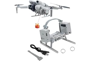 LILITOK Système de largage aérien Thrower compatible avec DJI Mini 4 Pro Thrower Airdrop Drone RC FN/C1 Commande à un bouton Détachement rapide accessoires