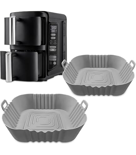 LaBlanc - 100 pezzi di carta da forno per friggitrice ad aria Ninja Double Stack Air Fryer SL300EU, accessori per friggitrice ad aria Ninja Double Stack 7,6L SL300EU, vassoio per friggitrice ad
