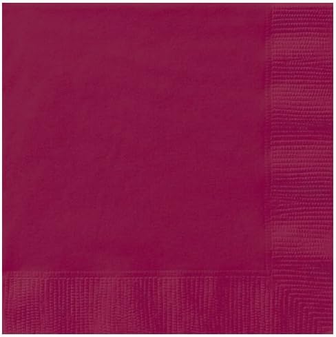 Disposable Party/Picnic Burgundy 2- ply Papert Luncheon Napkins/Serviettes