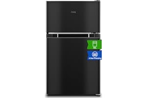 CHiQ Frigorífico Combi FTM86L4 86L (61+25), Tecnología Low-Frost, Color Inoxidable Oscuro, Puertas Reversibles, F, 41 db, 12 años de garantía en el compresor