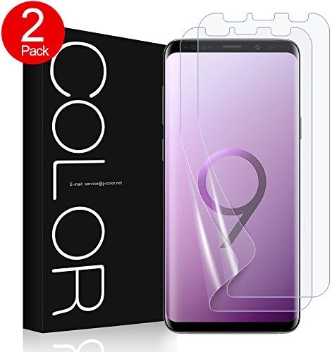 G-Color Galaxy S9 Plus Screen Protector, Wet Applied TPU Film Case Friendly No Edge Lifting Bubble Free Screen Protector for Samsung Galaxy S9 Plus (2 Pack)