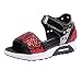 Produktbild Kinder Sandalen,Sannysis Kinder Säugling Kinder Mädchen Bling Loch Rutschfeste Sandalen Prinzessin Freizeitschuhe Outdoor Trekkingsandalen Sportschuhe mit Klettverschluss (32, Rot)