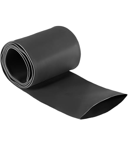 TOP-VIGOR Guscio Termorestringente 22mm Con - Tubo Termorestringente 2m, Rapporto 2:1 Per Isolamento Elettrico, Riparazioni Cavi, Connettori Elettrici, Nero