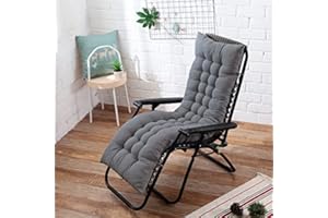 DSAoTeng Cojines de repuesto para tumbona, cojín para banco de jardín con cubierta superior gruesa, cojín para mecedora para interiores y exteriores, jardín, patio (gris plateado, 160 x 48 cm)