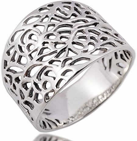 Very Nice 925 Sterling Silver Beautiful Thai Design Ring From Thailand (11 V)