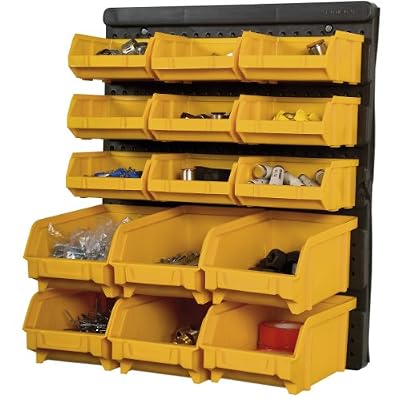 ArtPlast Set de bacs de rangement sur paroi en plastique 323 x 385 x 105 mm 15 pièces