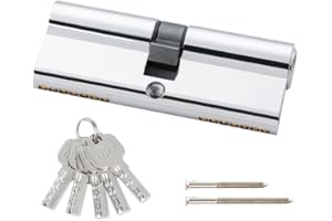 HENGSONG Serrure à cylindre 40/40, cylindre de serrure 40/40, cylindre profilé pour porte d'entrée, serrure de sécurité, serrure de porte de jardin, serrure de porte d'entrée, environ 8 cm x 1,68 x m x 3,28