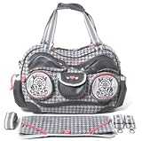 Sweet Morning WI01RA12 Radio Ga Ga Wickeltasche Design Flower von Sweet Morning sehr gut für Zwillinge geeignet, grau